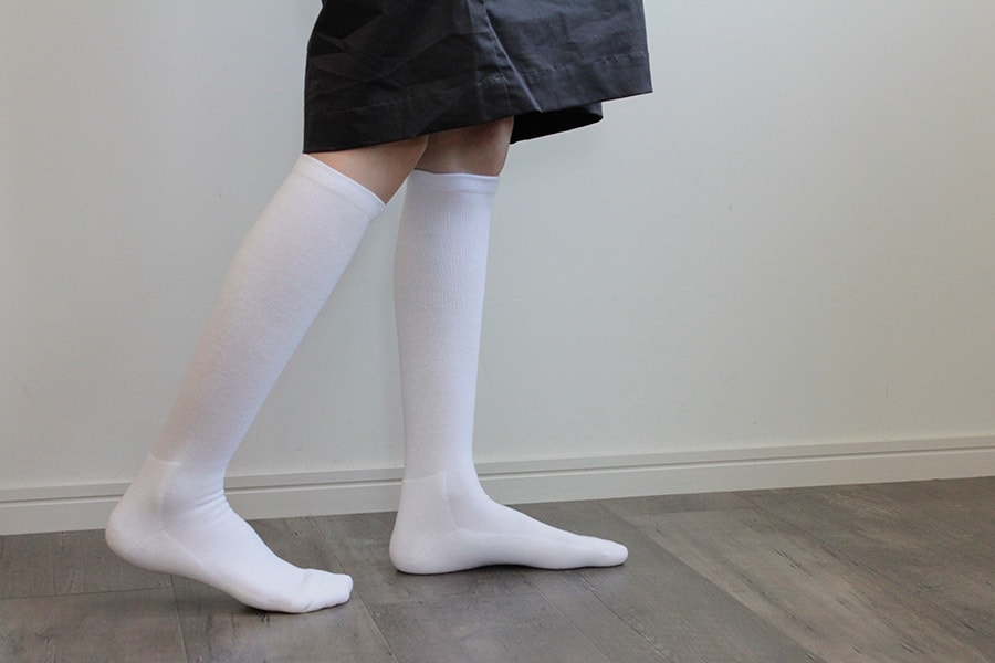 パイルハイソックス(白無地)
