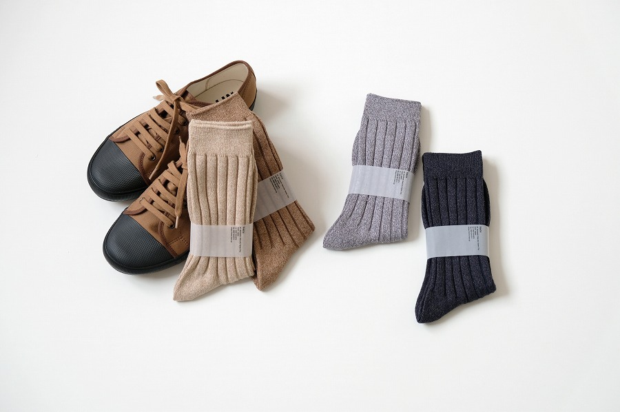 杢カラー 太リブ ソックス