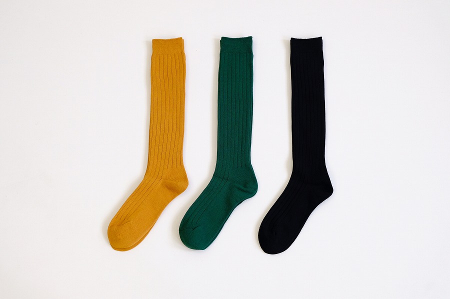 レーヨンシルクリブハイソックス（New Color）